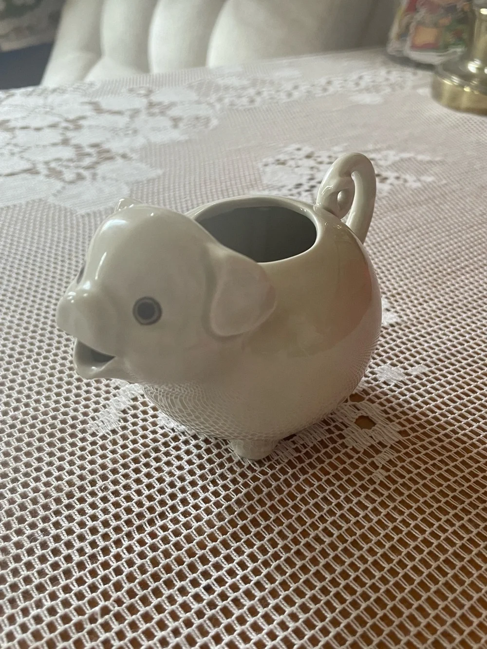 Vintage collectible Fitz and Floyd ceramic pig creamer